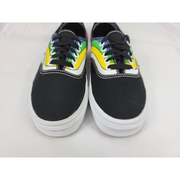 Vans Authentic Striped Shoes Sneakers Size Womens 8.5 Youth 7Y Black 500714 - Picture 7 of 11